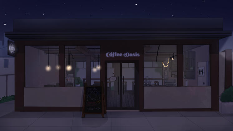 Cafe Exterior Night