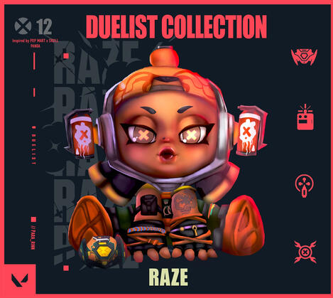 POP MART x VALORANT - RAZE W BOOMBOT